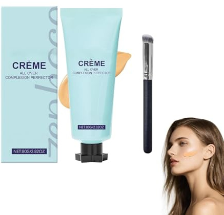 Super Cream All-Over Perfector, Hydratisierender Concealer & CC Foundation, Schweißfest & wasserdicht - Lang anhaltender, abriebfester Teintausgleich - 80g (Elfenbein)