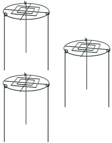 Gralara 3 Pièces Cages et Supports pour Pivoines en Fer, Treillis d'escalade, Protection pour Plantes de Jardin, Tuteurs pour Plantes d'Intérieur et Extérieur, 30x60cm