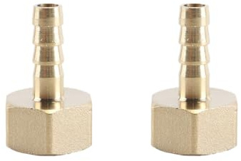 Alide Lot De 2 Embouts De Tuyau En Laiton Avec Crochets Cannelés, Raccord De Tuyau 8 Mm ID X Filetage Femelle G 1/2 Po NPT