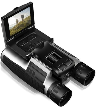 Diyeeni Binocolo Digitale 12x32 con Fotocamera - Zoom Digitale 8X, Schermo a Colori da 2,4 Pollici, Fotocamera da 48 MP e Video da 2,5K, Binocolo con Scheda SD per Concerti, (32GB)