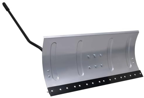 Ziaphsol Schneeschild für Rasentraktor 100 cm, schneepflug mit Gummiverschleißleiste, pulverbeschichteter Stahl, 100 x 44 cm, Schnellwechsel, 3 Winkeleinstellungen