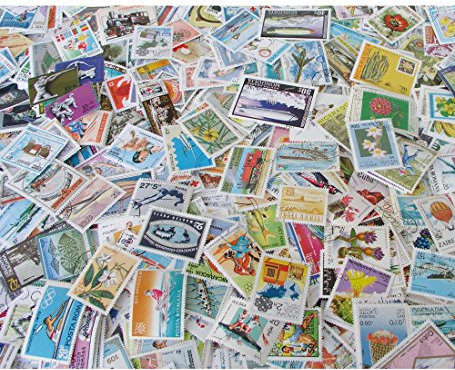 Goldhahn 1500 Motivmarken mit 60 Seiten Einsteckalbum Briefmarken für Sammler