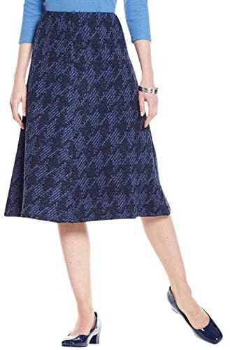 Amber Ladies Jacquard Skirt Navy 22