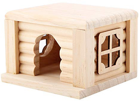 Holzhaus Hamsterhaus, Holzhaus f¨¹r Hamster DIY Kleintierversteck Haus Hamsterhaus Haustier Ratten Kauen Spielzeug Holzhaus f¨¹r M?useHamste Lebendiges Haus Nagetierhaus Hamster Schlafsaal