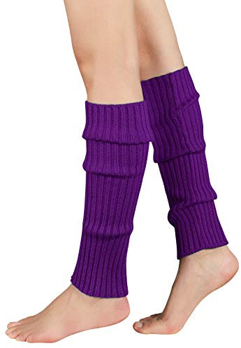 Durio Stulpen Damen Beinwärmer Winter Legwarmers Lange Ballettstulpen in vielen Farben Violett One Size