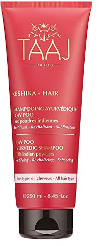TAAJ | Ayurvedisches Shampoo Loo Pow - KESHIKA | Kräftigend, revitalisierend und stärkend | Ayurvedische Pulver mit reinigenden und verschönernden Eigenschaften | Frisches, weiches | Vegan | 250 ml