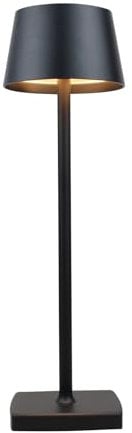 MADCKDEDRT Rechargeable Table Lamp Cordless, Desk Lamp,Battery Operated,Dimmable, Aluminum, IP54 Waterproof, Suitable for Indoor and Outdoor Lighting (Black)