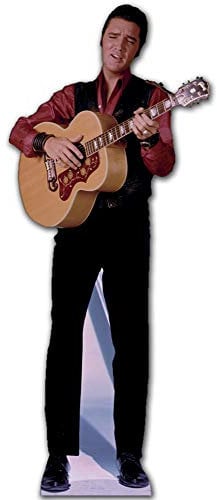 empireposter Elvis Presley - Red Shirt - Prominente Star VIP - Pappaufsteller Standy - 180 cm