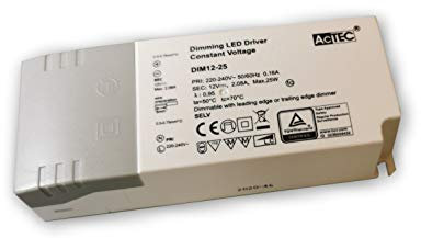 Dimmbarer 12V LED Marken Trafo von AcTEC | 25 Watt / 12 V Dimmbar