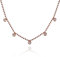 namana Roségold Choker Halskette mit Anhängern für Frauen, Rose Gold Collier mit runden CZ Charms, Rosegold Halsreif, Rose Gold Halsketten, Schmuck-Geschenke für Damen