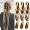 ColorfulPanda 3 Stücke Jumbo Braid Kunsthaar 24 Zoll 100g Kanekalon Haar Flechten Extensions Für Crochet Twist Flechten Haar (Dunkelbraun & Blond Hellbraun)