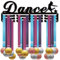 CREATCABIN Dance Tänzerin Medaillen Aufhänger Halter Display Rack Medaillen Display Ständer Wandhalterung Dekor Edelstahl Hängen Für Home Abzeichen Aufbewahrung 3 Sprossen Laufen Über 60 Medaillen