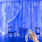Anpro LED Curtain Light, USB DC 5V Power Supply 300 LEDS Blue Curtain Light, 3x3 Meters with Remote Control 8 Light Patterns LED String Lights, Wedding Party Home Garden Outdoor Indoor Wall Decoration