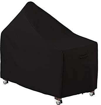 Cozzka 60 Inch Kamado Ceramic BBQ Grill Cover Heavy Duty Large Big Green Egg Table Cover, Black, (CO-BGC-001)