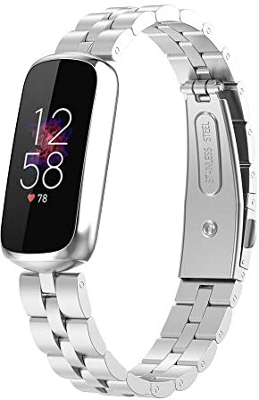 Strap-it Stahlband Silber - Passend für Fitbit Luxe - Armband für Smartwatch - Ersatzarmband Edelstahl - für Damen und Herren - Zubehör passend für Fitbit Luxe