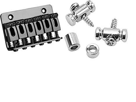 FLFL 6 Sattel Hardtail Bridge Top Load Guitar Bridge Mit 2 Stücke Roller String Baum Für Gitarre Electric Acoustic Box Gitarrensteg System