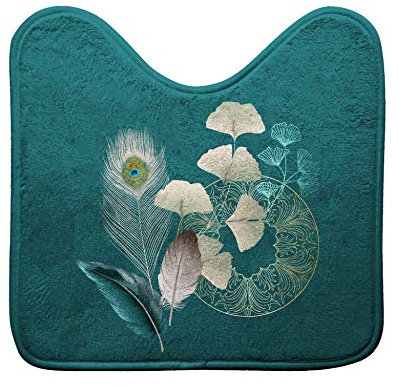 Tapis contour de WC Ginko blue