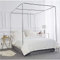 Lqdpdd Moskitonetzhalter Vier Eckbett,Edelstahl Baldachin Moskitonetz Bettüberdachung Baldachin Rahmen Gestell für Twin/Full/Queen/King Size/California King,16mm,1.8×2m(6×6.5ft) Bed