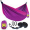 SZHLUX Camping Hammock Double & Single Portable Hammocks with 2 Tree Straps and Attached Carry Bag,Great for Outdoor,Indoor,Beach,Camping,Purple & Pink, Medium