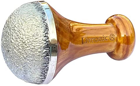 Livronic® Kansa Natural Vatki Cup avec manche en bois ayurvédique détox Masseur de pieds en bois Relaxation et nettoyage en profondeur Massage ayurvédique Kansa Vatki Lot de 1 (naturel)