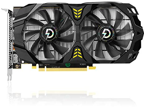 Yunseity Carte Graphique de Jeu RX 580 avec mémoire GDDR5 de 8 Go, Ventilateurs de Refroidissement Doubles 256 Bits Prise en de la Carte Graphique PCI Express 2.0 3 DP HDMI pour