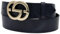 AnnaMatoni Damen Leder Gürtel weiches Rindleder 3mm stark mit Modischer Hochwertiker Koppel Schließe in Gold 4cm breit Damen Ledergürtel echt Leder (Marine 490, TW95-110cm Gesamtlänge)