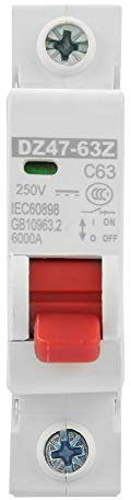 DC Trennschalter Leistungsschalter, DZ47-63Z-1P, 1000V 16A, 35 mm DIN-Schienenmontage, DC Trennschalter Solar, Schutz Luftschalter Leistungsschalter DC Schaltungsschutz…