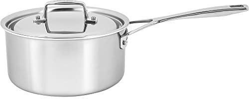 Demeyere Essential 5-ply 3-qt Stainless Steel Saucepan with Lid