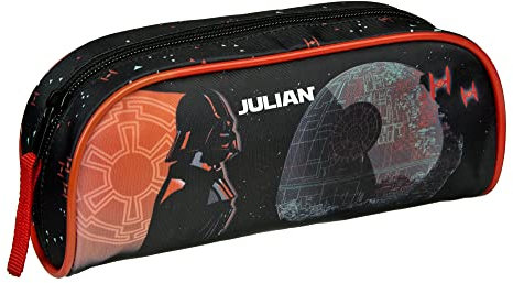 Undercover Personalisiertes Schlampermäppchen für Jungen | Motiv Starwars Darth Vader Trooper mit Name | Schüler-Etui Federmappe Stiftemappe für Schule