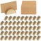 BELLE VOUS Lot de 2x50 Porte-Carte et Cartes en Bois - Supports en Bois Rustiques pour Numéros de Table - Cartes de Nom et de Place - Idéal pour Table d’Anniversaire ou de Mariage