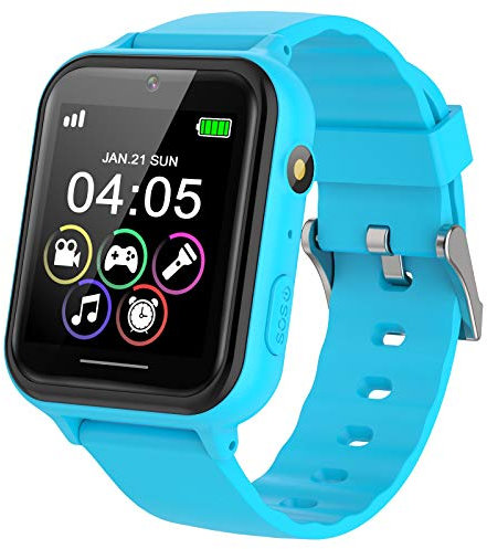Enfants Montre Intelligente Étanche, Montre Mobile Anti-Perte de Phone Montre Positionnement, Sécurité de SOS Appelez La Caméra à Distance Appel à DeuxVoies, 4-12 Ans garçons et Filles