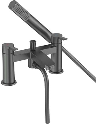Bristan APE BSM GM Apelo 2 Hole Bath Shower Mixer, Gun Metal Grey