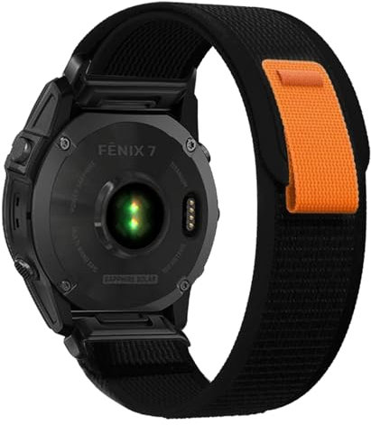 SumRioo QuickFit 22 mm Armband für Garmin Fenix 8/8 Solar 47 mm/7 Pro/7/6 Pro/6/5/5 Plus/E, Nylon Trail Loop Uhrenarmband für Garmin Tactic 8 47 mm/Descent G2/Epix 2/Forerunner 965, Schwarz