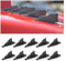 CGEAMDY 10 Stück Auto Dach Haifischflossen Spoiler, Carbon Fibre Auto Dach Haifischflosse Spoiler Flügel Kit Vortex Generator