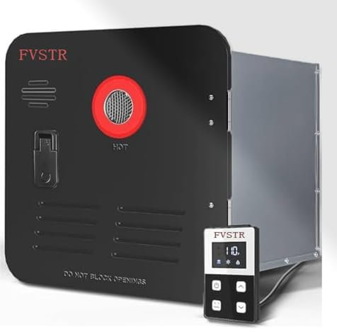 RV Tankless Water Heater, Instant Shower, DC 12V, Best High Altitude Performance, with 15 x 15 inches Black Door and Remote Controller, Ideal for RVers' Everyday Use (Black)