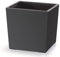 Blumenkasten Blumentopf Blumenkübel Pflanztopf Pflanzkübel Übertopf Matt Design mit Einsatz 24 x 24 cm Anthrazit