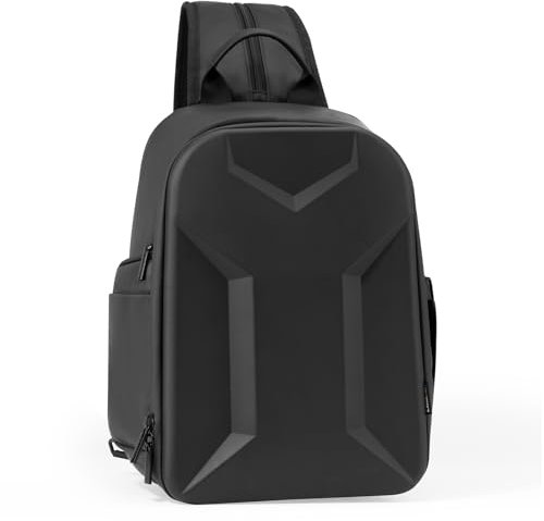 Cwatcun Kameratasche,Kamerarucksack Wasserbeständig Fotorucksack Professioneller PU Kamera tasche für spiegellose DSLR/SLR, kompatibel für Sony Canon Nikon Kamera, Schwarz,2.0