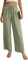 QIXING Weite Hosen Damen High Waist Palazzo Hose Gerade mit Taschen Yoga Stoffhose Elegant Sommer Damenhose mit Gummizug(Matcha Grün, L)