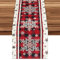 Tischläufer Weihnachten Tischdeko,Mode Schneemann Weihnachts Tischläufer Rot,Schneeflocke Tischläufer,Winter Küche Tisch Dekoration,Weihnachtstischdecke Läufer für Winter Weihnachten(33x180cm)