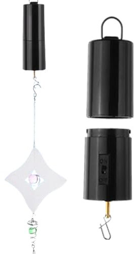 Generisch Discokugel-Motor, vielseitig einsetzbar für Windspinner, batteriebetrieben, langsam rotierender Motor, schwarz, ABS + Elektronik, leicht, tragbar