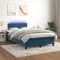 Willood Boxspringbett mit Matratze LED Dunkelblau 120x200cm Bettgestell Bett Doppelbett Polsterbett Lattenrost Bettrahmen Hotelbett Schlafzimmerbett Samt Stil6