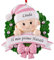 ALBK Il Mio Primo Natale Neonata - Palline Di Natale Personalizzate, Palline Albero Di Natale, Palla Di Natale Con Nome, Decorazioni Natalizie (Ragazza, Ghirlanda Di Natale)