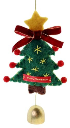 Filz Weihnachtsbaum Anhänger mit Glocke Christbaumschmuck Anhänger als Baumbehang und Weihnachtsschmuck