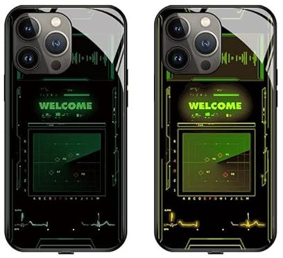 LED Intelligent Sound Control Light-Up Phone Case for iPhone 14 13 12 Pro Max, Tempered Glass Back Soft Slim TPU Bumper Shockproof Colorful Light Up Phone Case,Call Music Flash. (D, for 15 Pro Max)