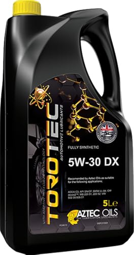 5L Aztec TOROTEC 5W-30 DX Fully Synthetic Engine Oil ACEA C3 API SN/CF