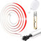 2M Cable Trunking, 15x10MM PVC Soft Cord Hider, Self-Adhesive Cable Management System with Tape measure & Scissors, Flexible TV Cable Hider Half Round Cable Cover for Wires on Wall & Floor (White)