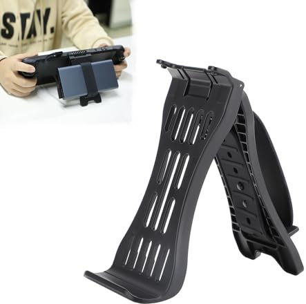 Ständer Für Steam Deck, Faltbarer Desktop Telefonhalterständer, Faltbarer Telefonhalter Mit Kickstand, Desktop-Controller-Ständer Mit Verstellbarem Gummiband Für Handys, Tablets, Spielkonsolen(Schwarz