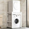 Nizer Étagère de buanderie avec capacité de 300 kg pour machine à laver et sèche-linge, meuble de machine à laver pour salle de bain, cuisine et balcon