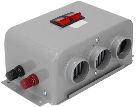 Kfz-Innenraumheizung, DC24V 400–600 W, 3-Loch-Autoheizung, Windschutzscheiben-Entfroster-Set, Einstellbare Temperatur, Geräuscharm, für Werkstatt, Fabrik