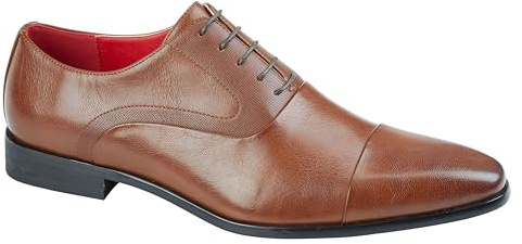Charles Southwell Mens Stylish Lace-up Brogue Formal, Wedding, Work, Casual, Dress Shoes Sizes 6-12 (Tan 2, UK Footwear Size System, Adult, Men, Numeric, Medium, 9)